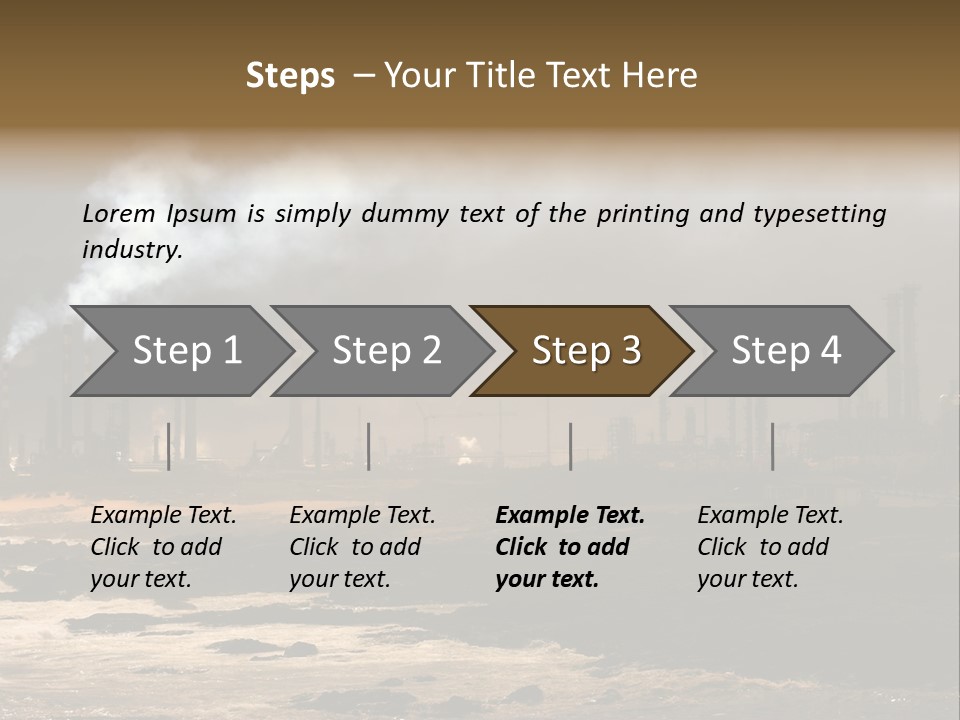 A Power Plant With Smoke Coming Out Of It PowerPoint Template