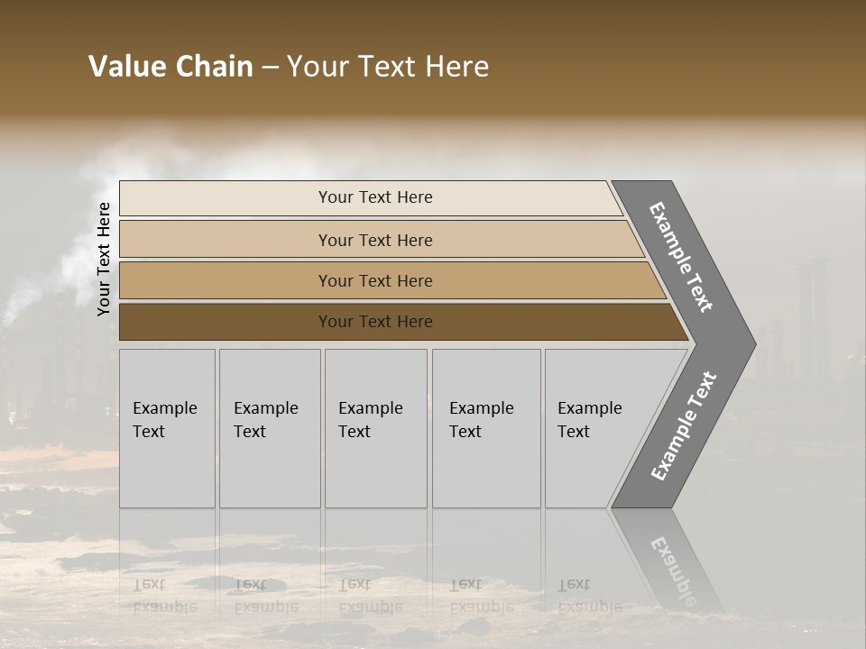 A Power Plant With Smoke Coming Out Of It PowerPoint Template