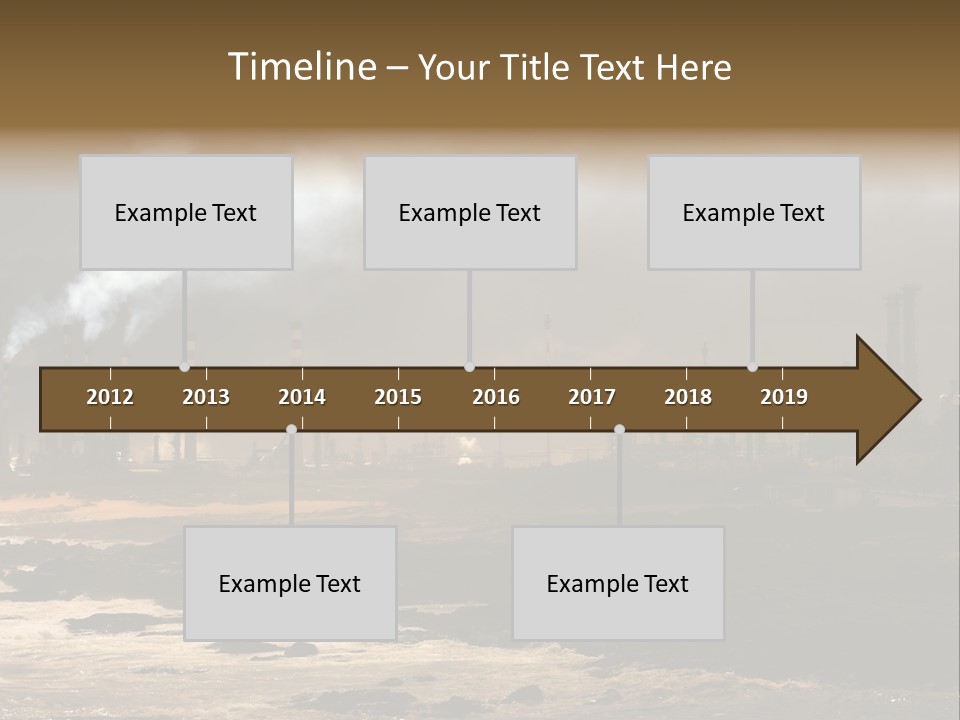 A Power Plant With Smoke Coming Out Of It PowerPoint Template