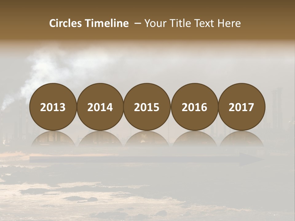 A Power Plant With Smoke Coming Out Of It PowerPoint Template