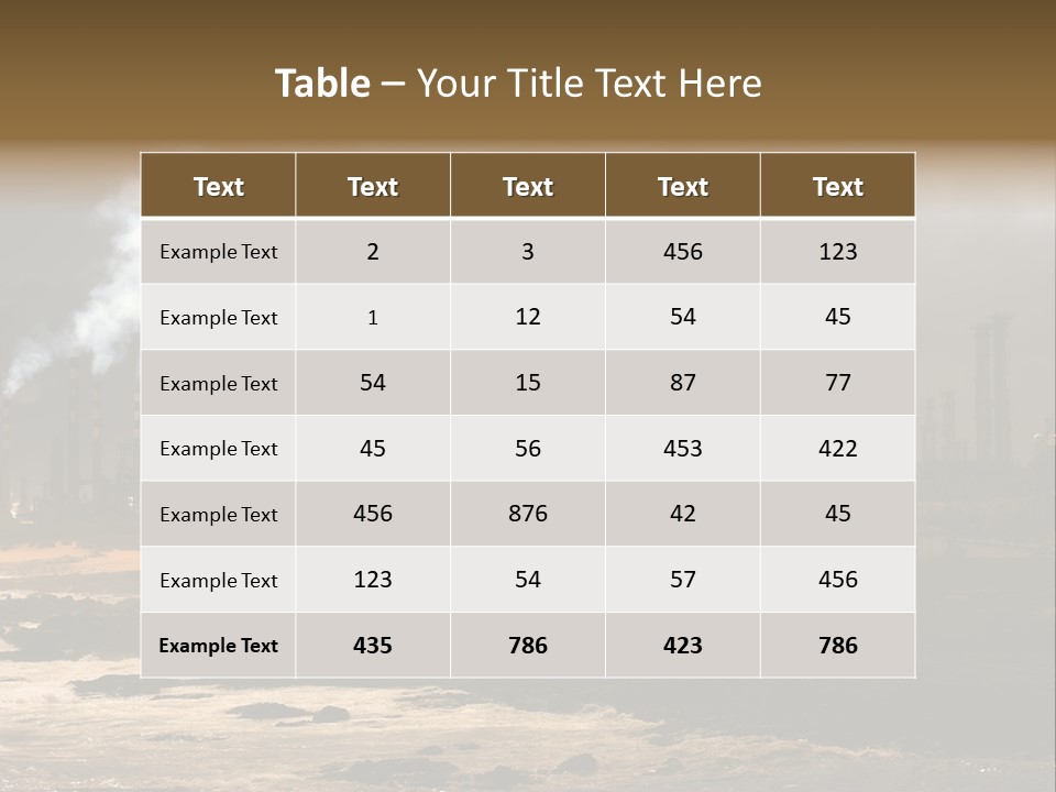 A Power Plant With Smoke Coming Out Of It PowerPoint Template