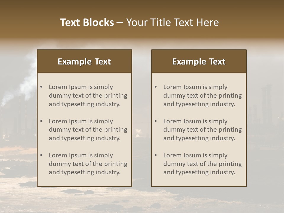 A Power Plant With Smoke Coming Out Of It PowerPoint Template