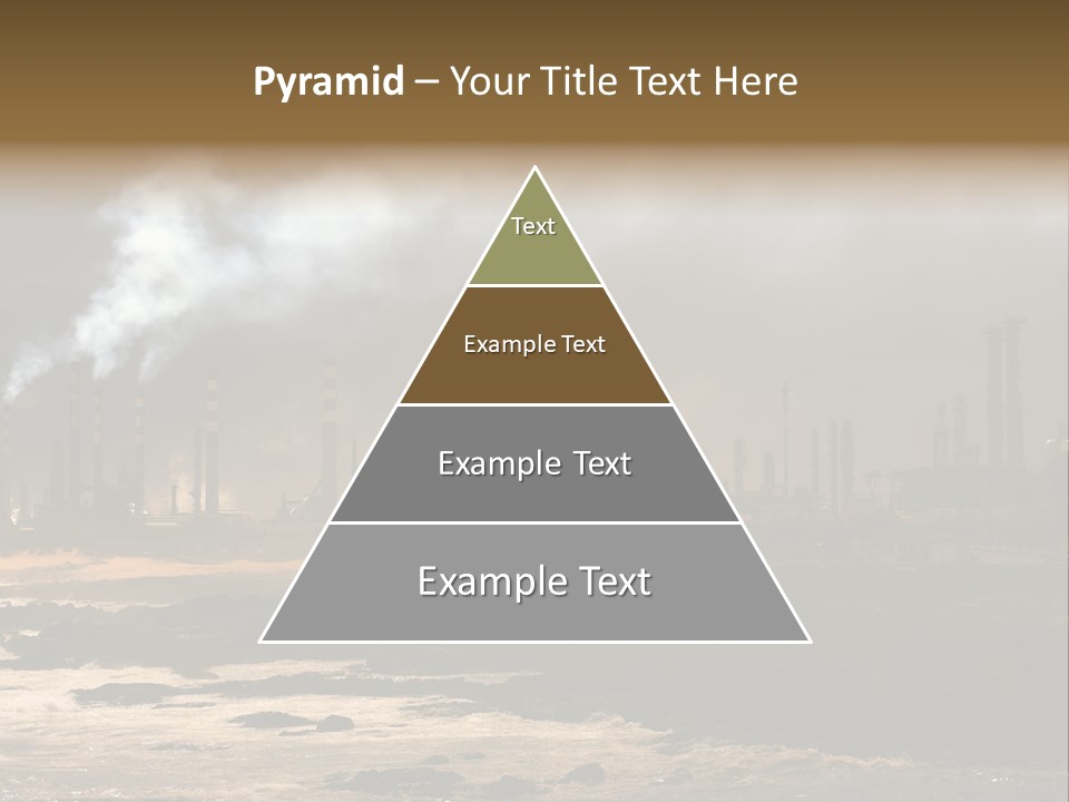 A Power Plant With Smoke Coming Out Of It PowerPoint Template