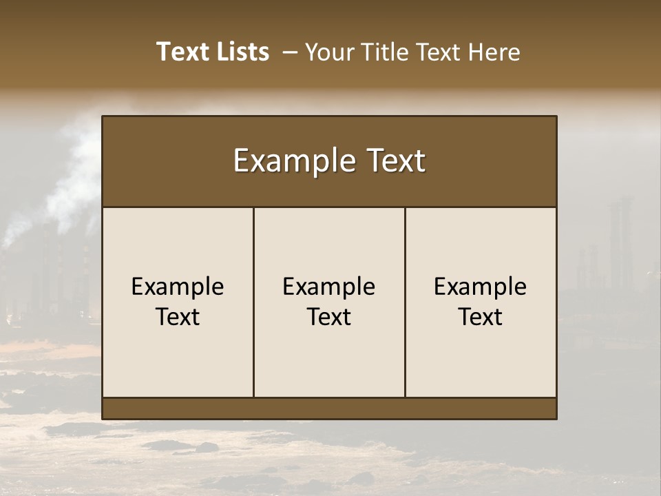 A Power Plant With Smoke Coming Out Of It PowerPoint Template