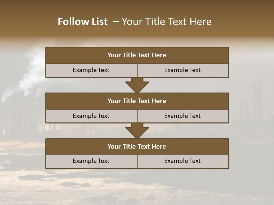 A Power Plant With Smoke Coming Out Of It PowerPoint Template