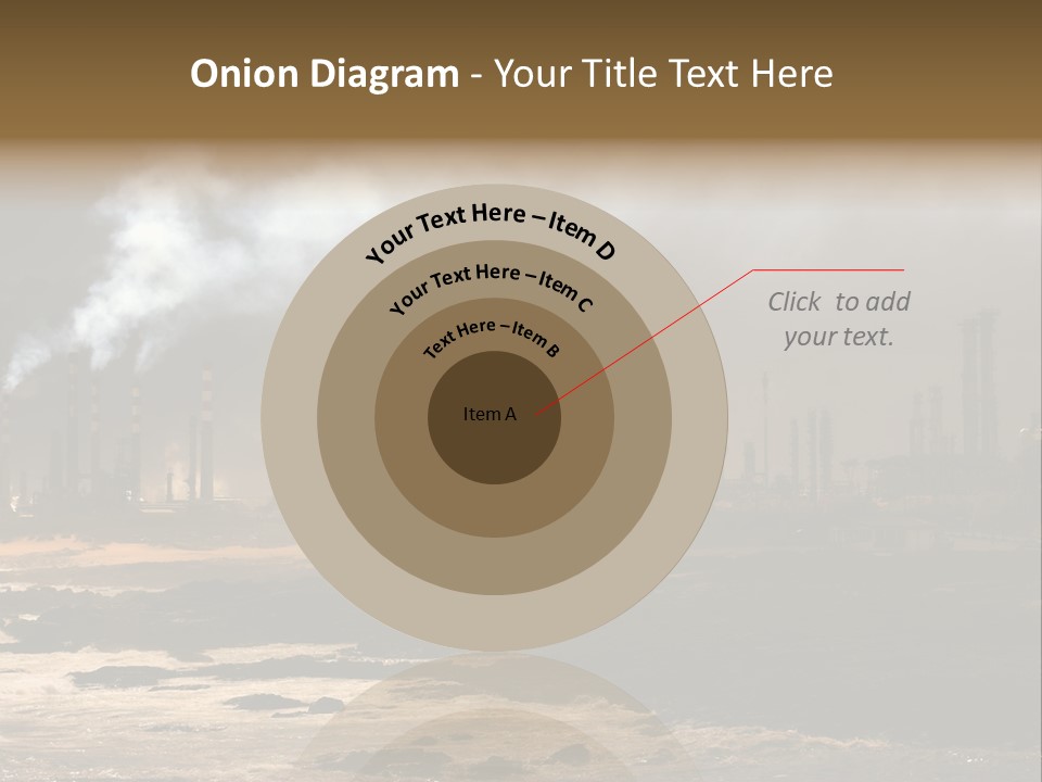 A Power Plant With Smoke Coming Out Of It PowerPoint Template
