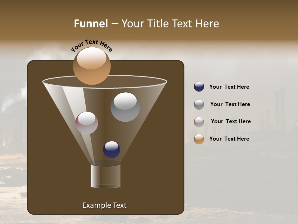 A Power Plant With Smoke Coming Out Of It PowerPoint Template
