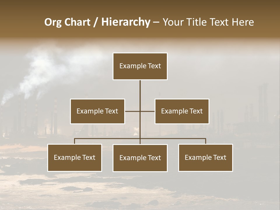 A Power Plant With Smoke Coming Out Of It PowerPoint Template