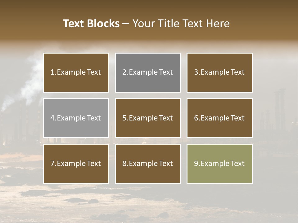 A Power Plant With Smoke Coming Out Of It PowerPoint Template