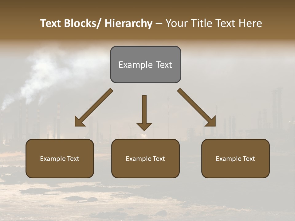 A Power Plant With Smoke Coming Out Of It PowerPoint Template