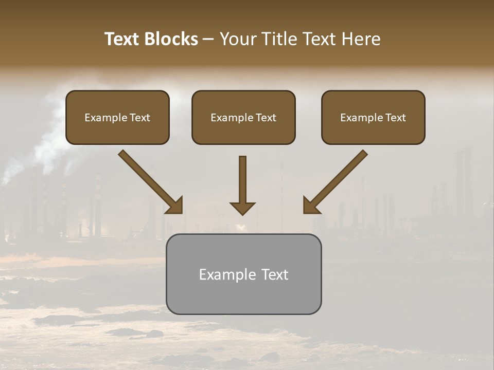 A Power Plant With Smoke Coming Out Of It PowerPoint Template