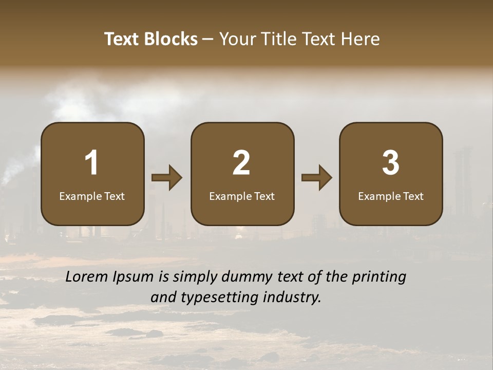 A Power Plant With Smoke Coming Out Of It PowerPoint Template