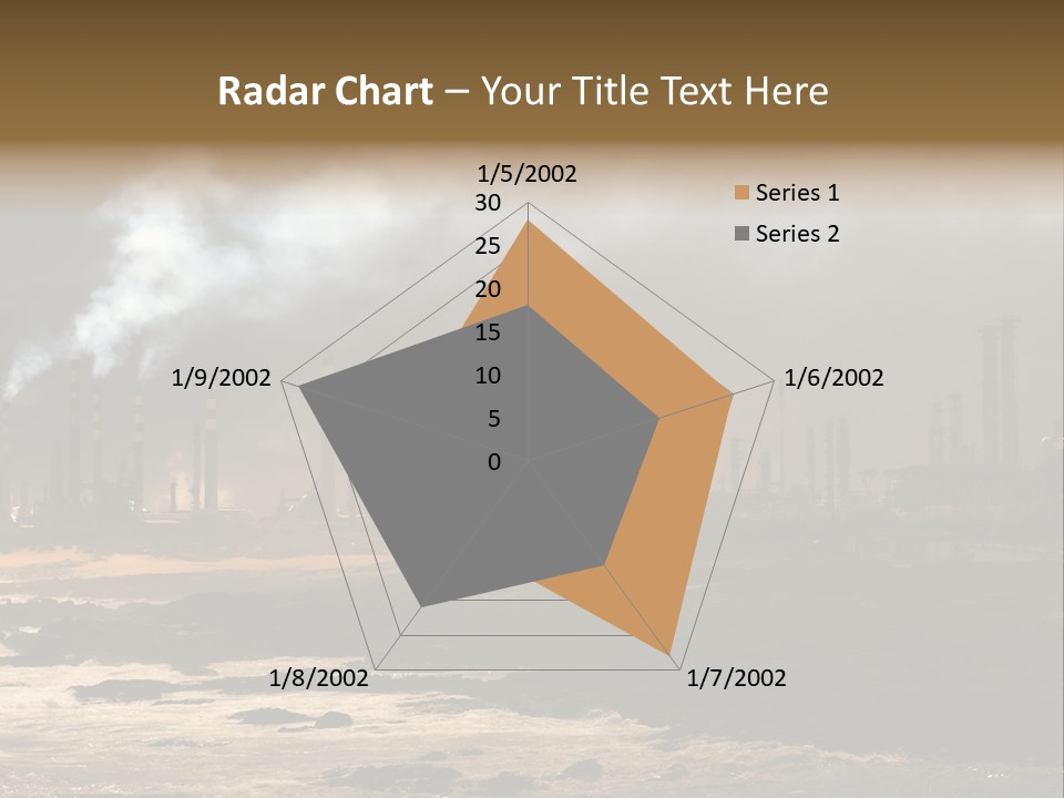 A Power Plant With Smoke Coming Out Of It PowerPoint Template