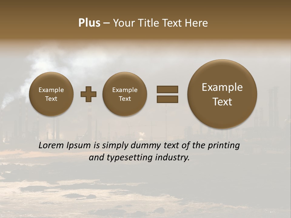 A Power Plant With Smoke Coming Out Of It PowerPoint Template