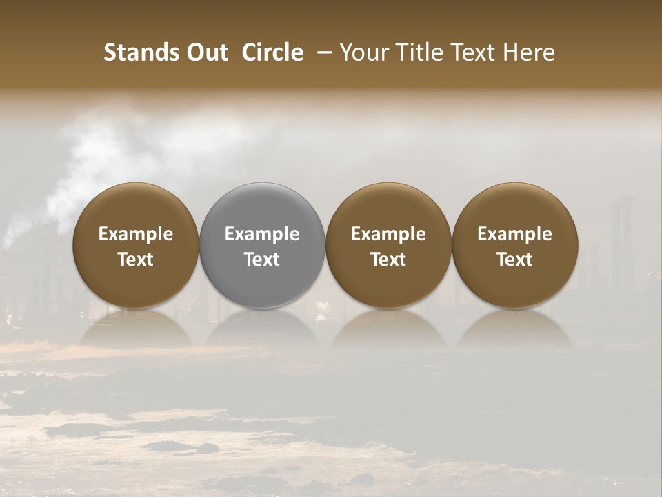 A Power Plant With Smoke Coming Out Of It PowerPoint Template