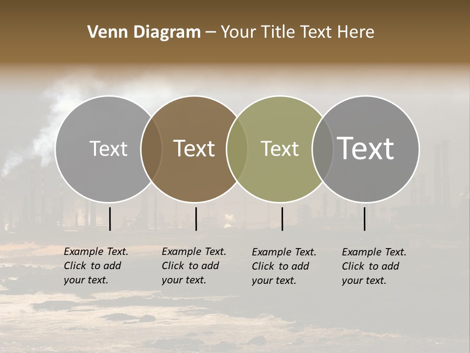 A Power Plant With Smoke Coming Out Of It PowerPoint Template