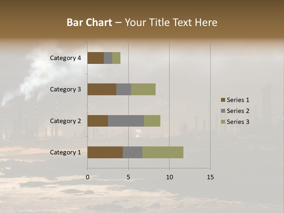 A Power Plant With Smoke Coming Out Of It PowerPoint Template