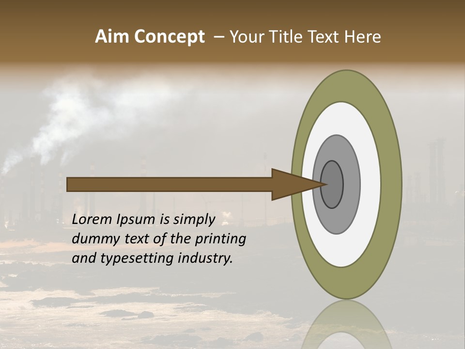 A Power Plant With Smoke Coming Out Of It PowerPoint Template