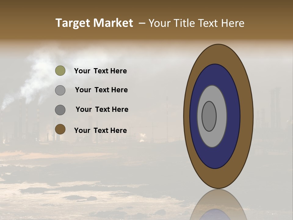 A Power Plant With Smoke Coming Out Of It PowerPoint Template