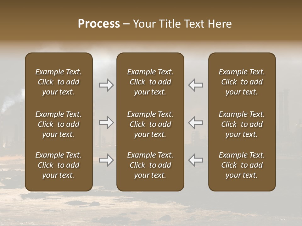A Power Plant With Smoke Coming Out Of It PowerPoint Template