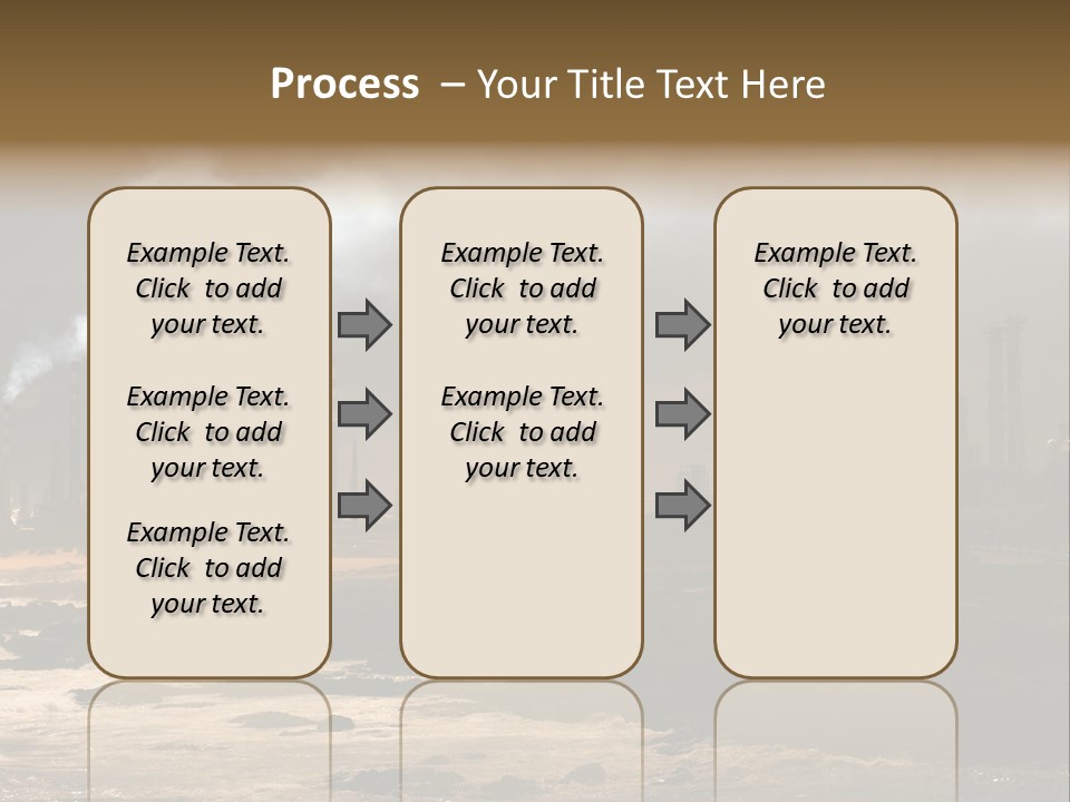 A Power Plant With Smoke Coming Out Of It PowerPoint Template