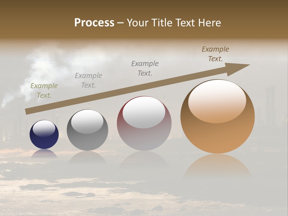 A Power Plant With Smoke Coming Out Of It PowerPoint Template