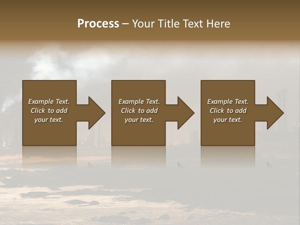 A Power Plant With Smoke Coming Out Of It PowerPoint Template