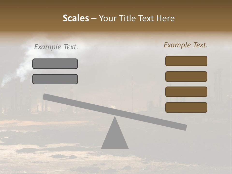 A Power Plant With Smoke Coming Out Of It PowerPoint Template