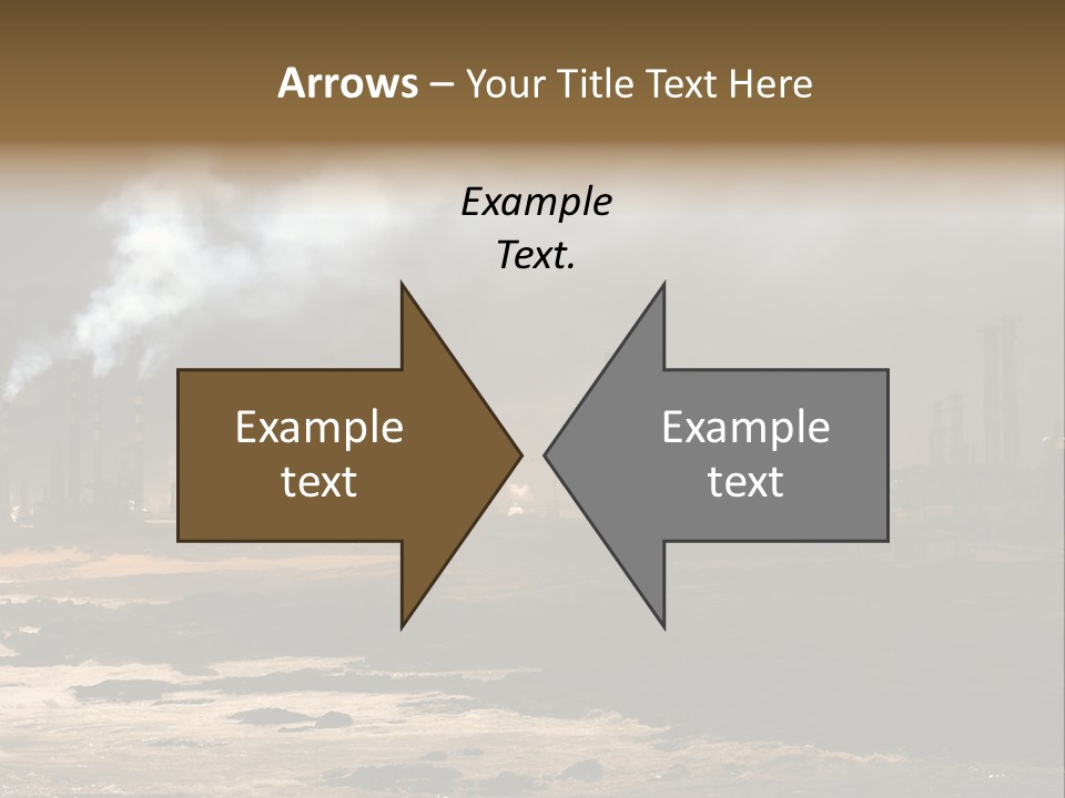 A Power Plant With Smoke Coming Out Of It PowerPoint Template