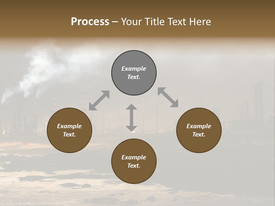 A Power Plant With Smoke Coming Out Of It PowerPoint Template