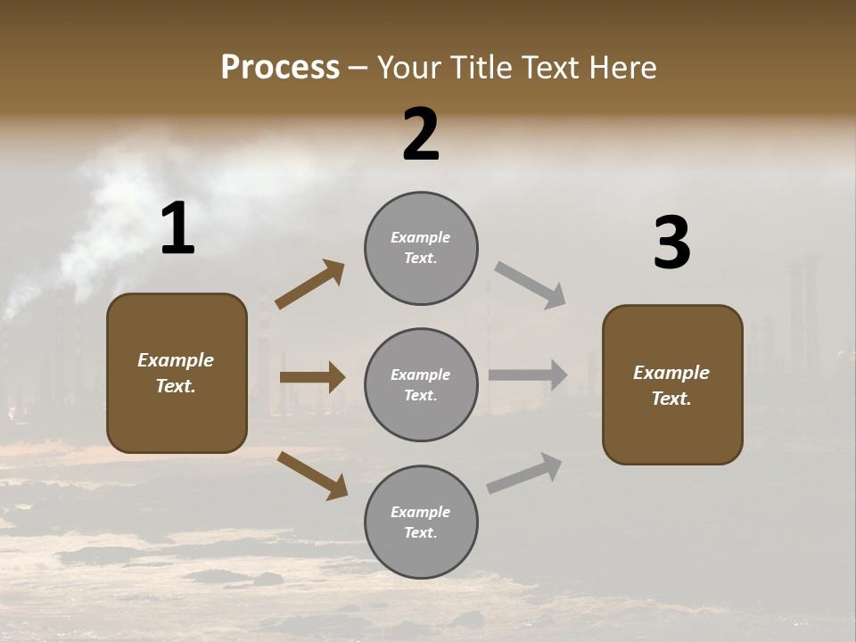 A Power Plant With Smoke Coming Out Of It PowerPoint Template