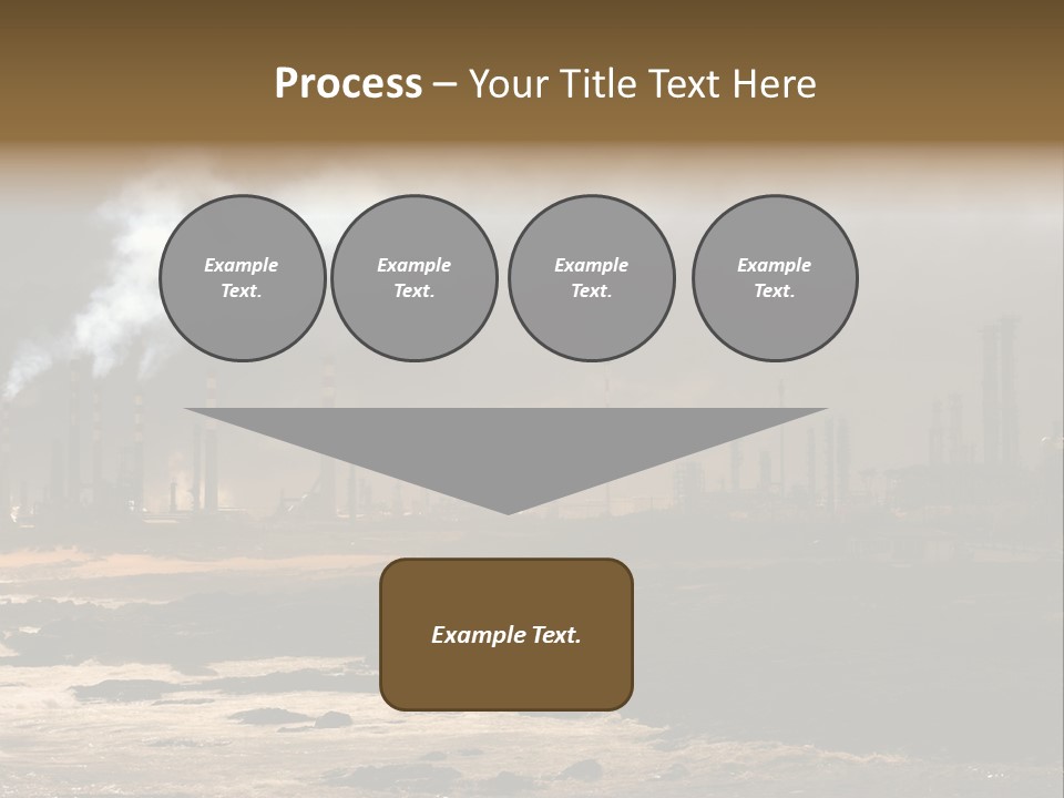 A Power Plant With Smoke Coming Out Of It PowerPoint Template
