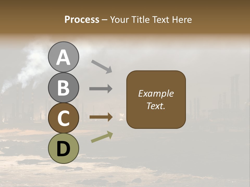 A Power Plant With Smoke Coming Out Of It PowerPoint Template