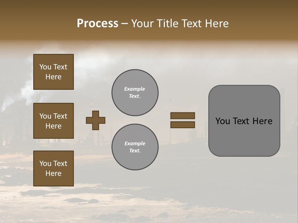 A Power Plant With Smoke Coming Out Of It PowerPoint Template