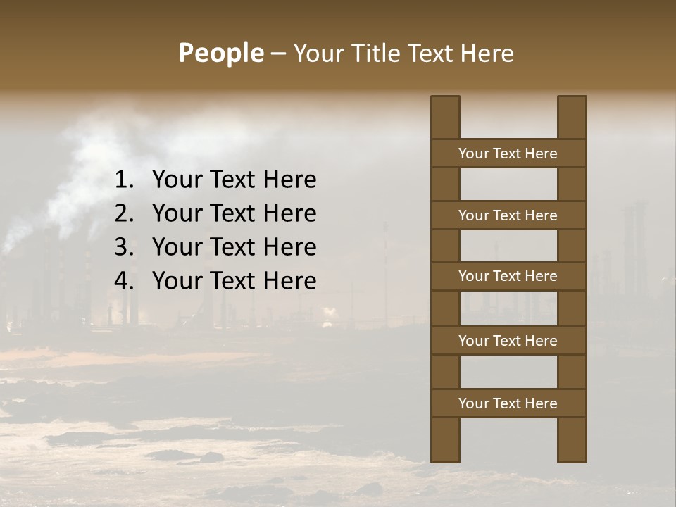 A Power Plant With Smoke Coming Out Of It PowerPoint Template