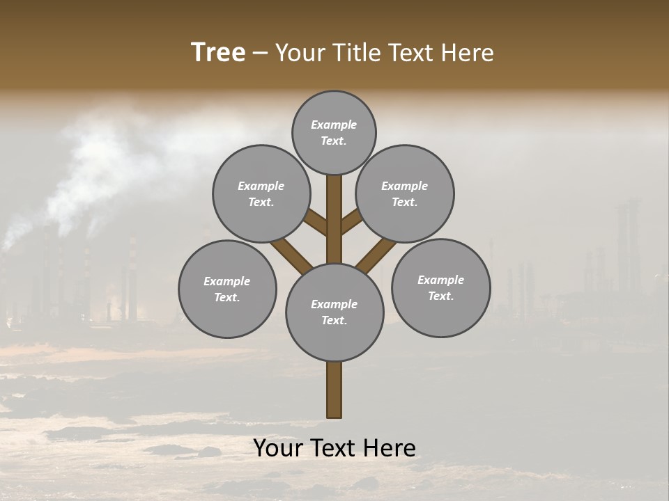 A Power Plant With Smoke Coming Out Of It PowerPoint Template