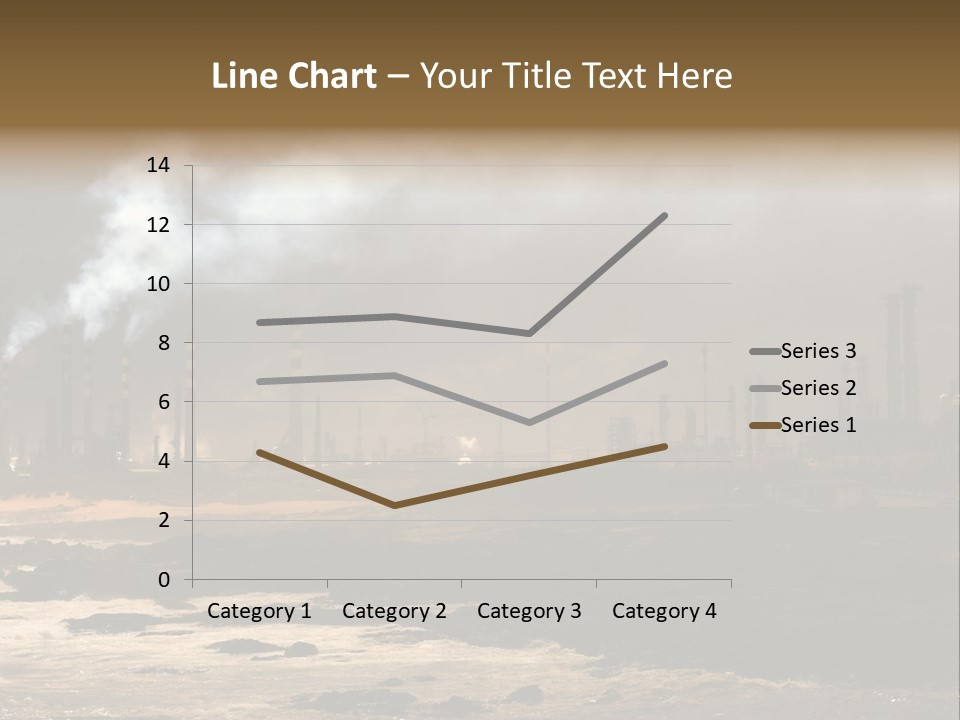 A Power Plant With Smoke Coming Out Of It PowerPoint Template