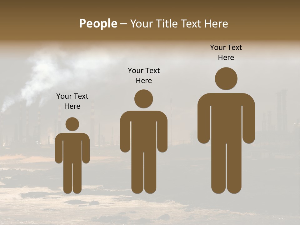 A Power Plant With Smoke Coming Out Of It PowerPoint Template