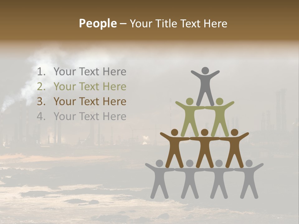 A Power Plant With Smoke Coming Out Of It PowerPoint Template