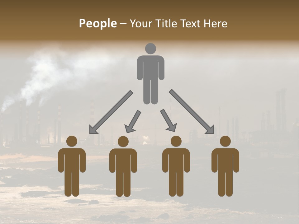 A Power Plant With Smoke Coming Out Of It PowerPoint Template