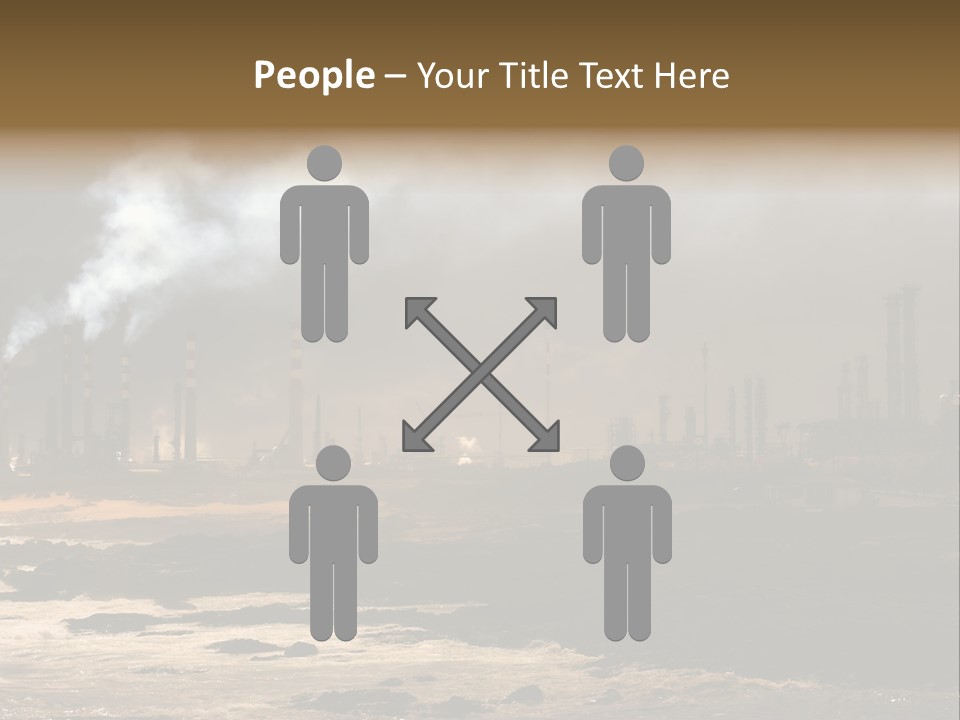 A Power Plant With Smoke Coming Out Of It PowerPoint Template