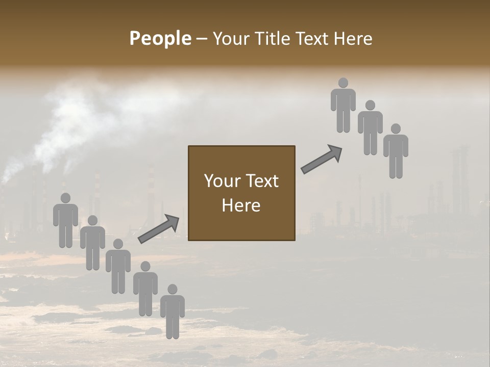 A Power Plant With Smoke Coming Out Of It PowerPoint Template