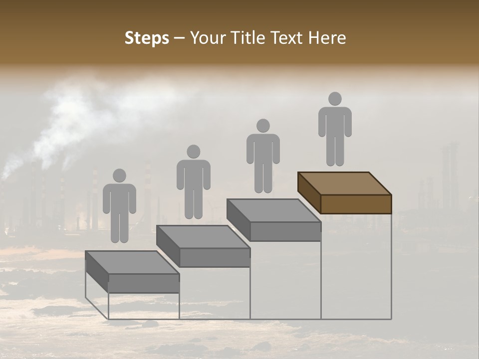 A Power Plant With Smoke Coming Out Of It PowerPoint Template