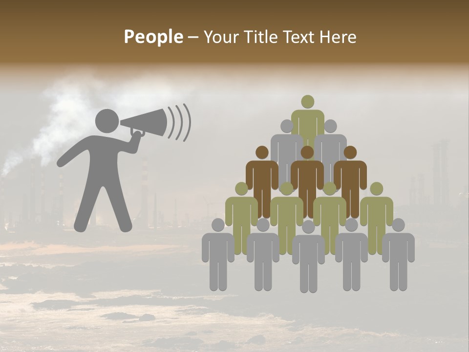 A Power Plant With Smoke Coming Out Of It PowerPoint Template