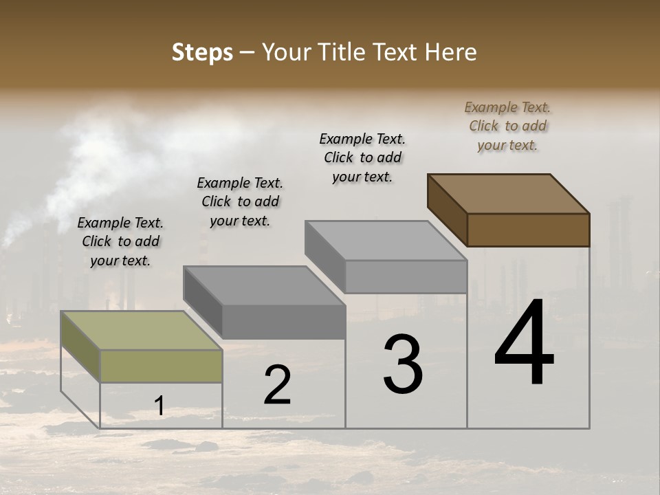 A Power Plant With Smoke Coming Out Of It PowerPoint Template