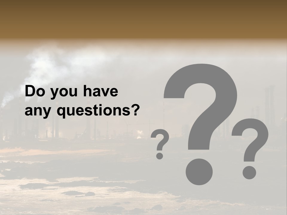 A Power Plant With Smoke Coming Out Of It PowerPoint Template