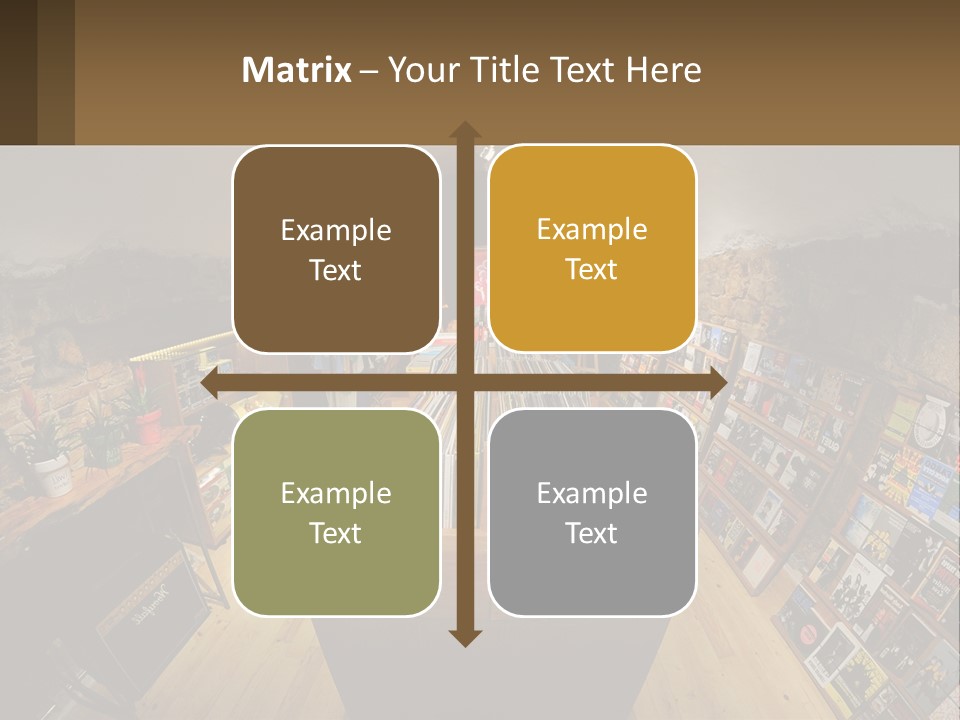 A Room Filled With Lots Of Records And Magazines PowerPoint Template