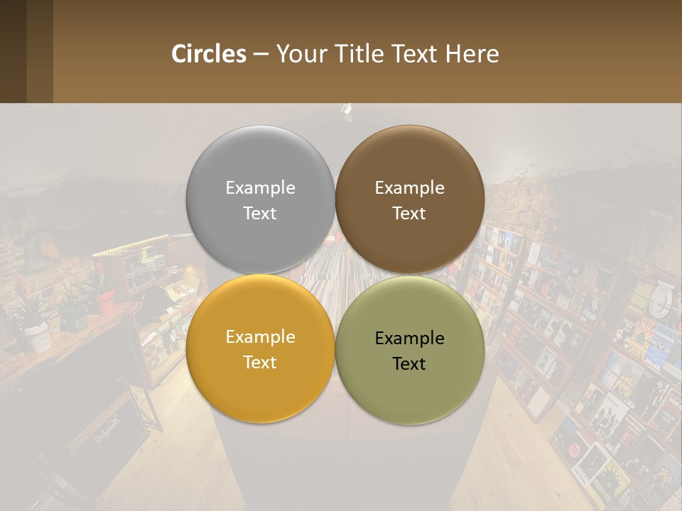 A Room Filled With Lots Of Records And Magazines PowerPoint Template