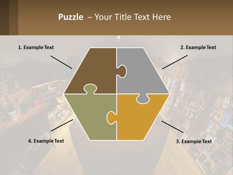 A Room Filled With Lots Of Records And Magazines PowerPoint Template