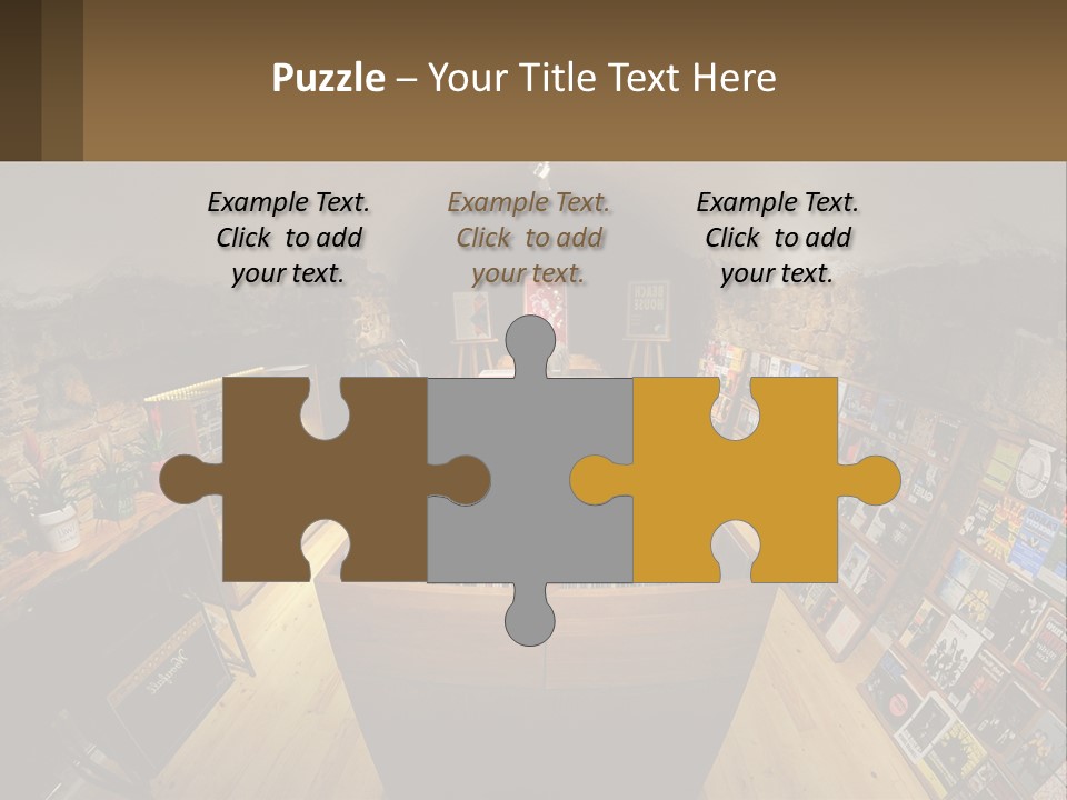 A Room Filled With Lots Of Records And Magazines PowerPoint Template